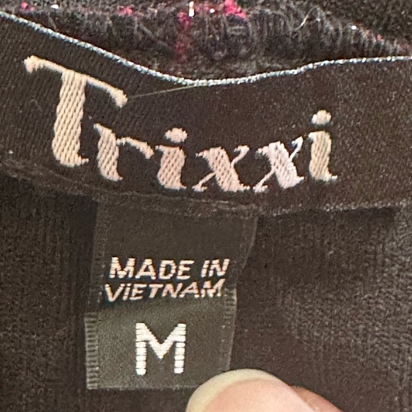 Trixxi Burgundy Sparkle Knit Long Sleeve Dress - Picture 2 of 6